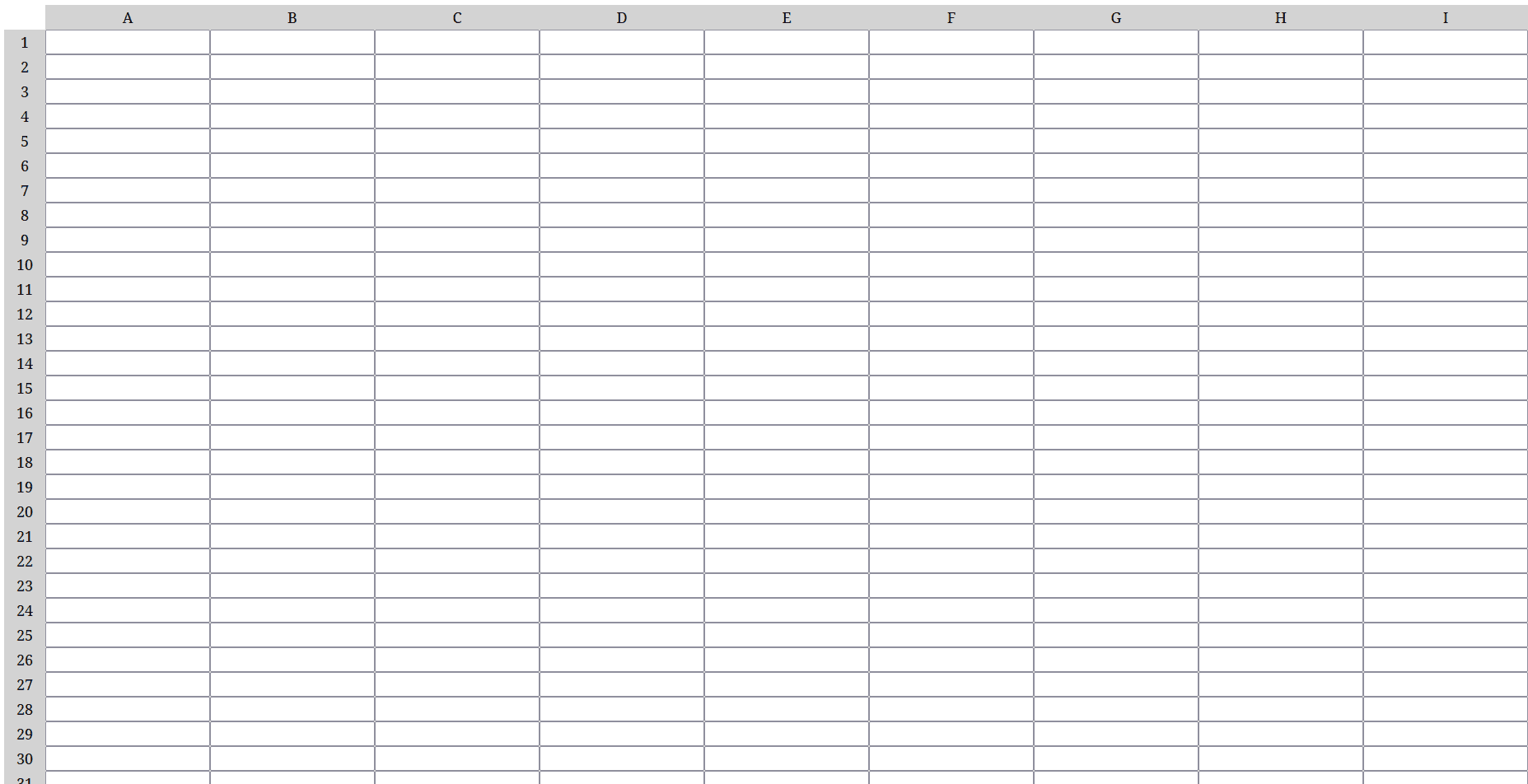 Spread Sheet